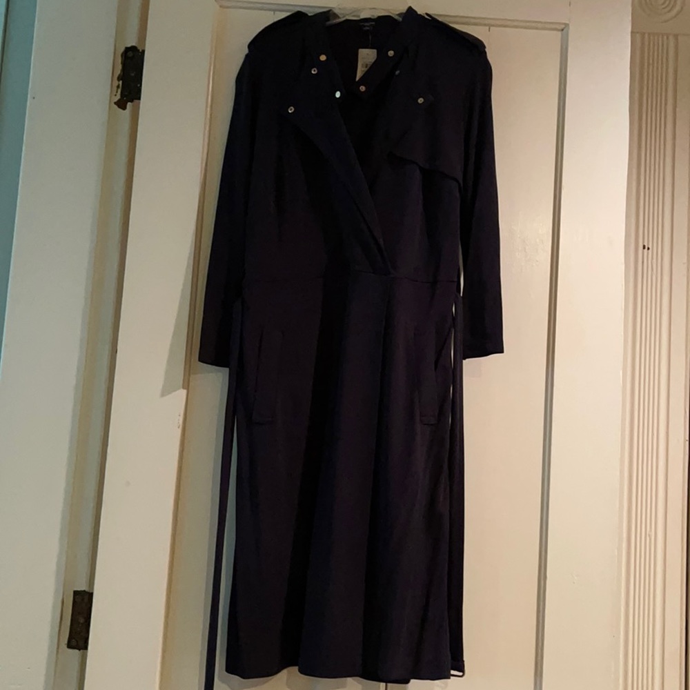 Navy trench dress